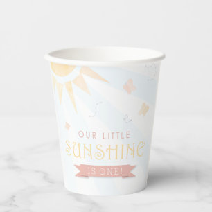 Unser kleines Sonnenlicht Wasserfarbe 1. Geburtsta Pappbecher