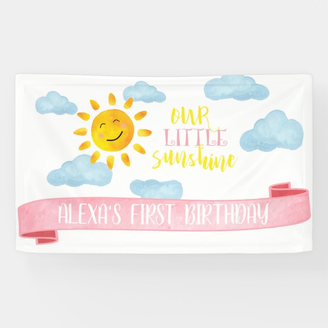 Unser kleines Sonnenschein Geburtstagsbanner Banner (Horizontal)