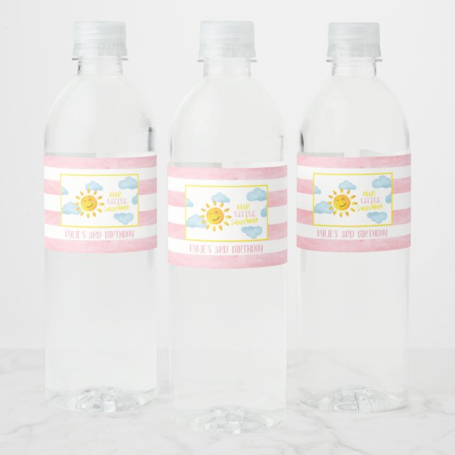 Unser kleines Sonnenschein-Wasser-Flaschen-Etikett (Flaschen)