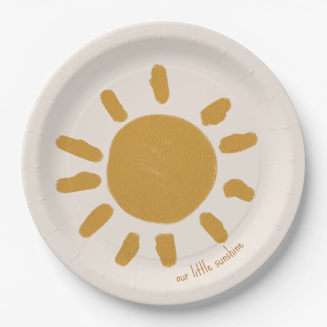 Unser kleines "Sunshine Boy Girl Birthday" Pappteller (Vorderseite)