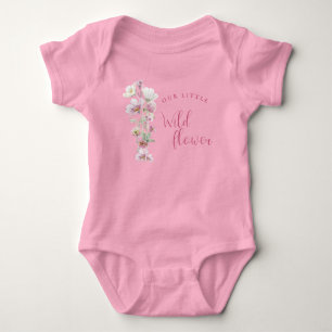 Unser kleines Wildblumen-Mädchen-Thema Baby Strampler