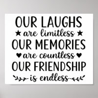 Unser Lachen ist grenzenlos Freundschaftszitat