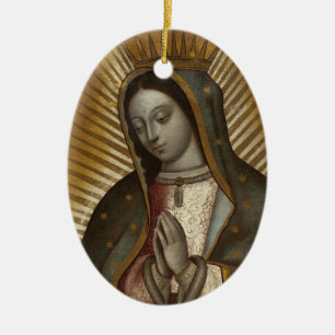 UNSER LADY DER GUADALUPE-PRAY FÜR UNS KERAMIK ORNAMENT