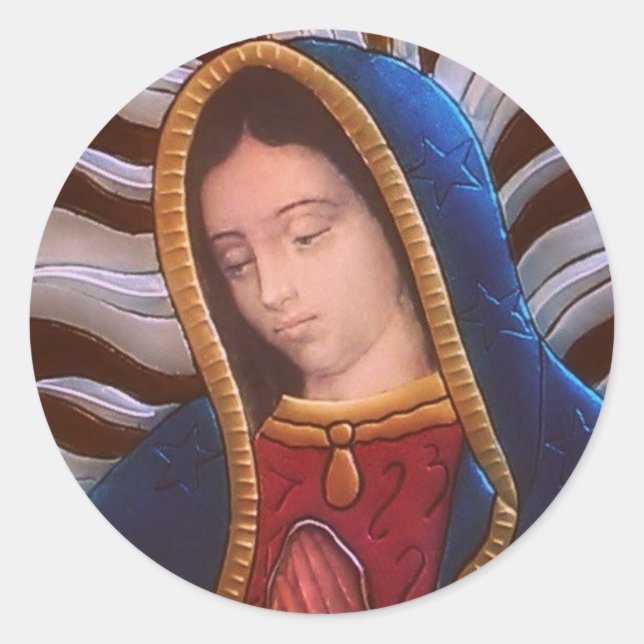 UNSER LADY GUADALUPE RUNDER AUFKLEBER (Vorderseite)