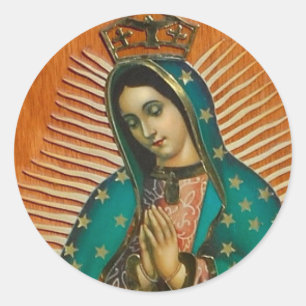 UNSER LADY GUADALUPE RUNDER AUFKLEBER