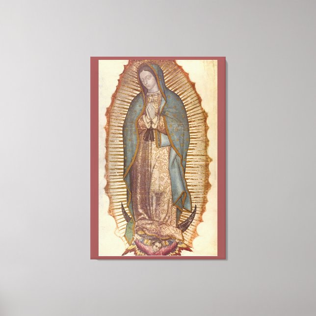 UNSER LADY OF GUADALUPE 30x45 NATURAL ON BROWN Leinwanddruck (Vorderseite)