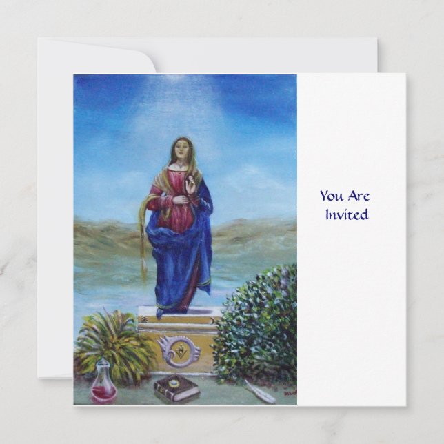 UNSER LADY OF LIGHT Madonna of Immaculate Concepti Einladung (Vorderseite)