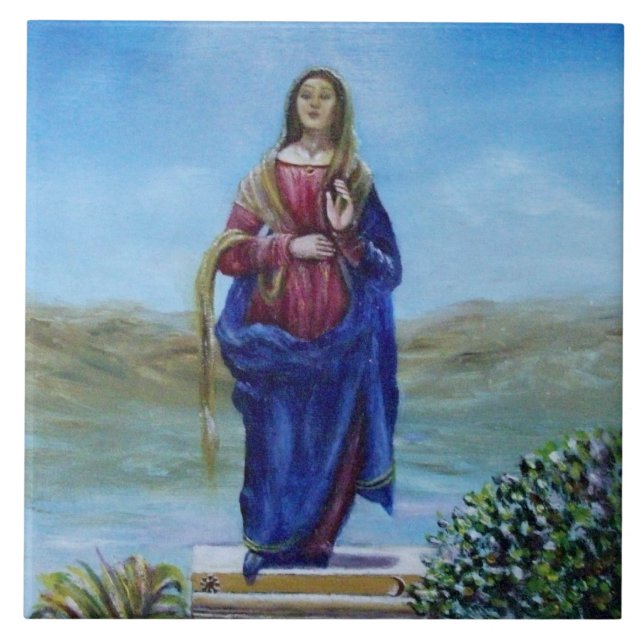 UNSER LADY OF LIGHT Madonna of Immaculate Concepti Fliese (Vorderseite)