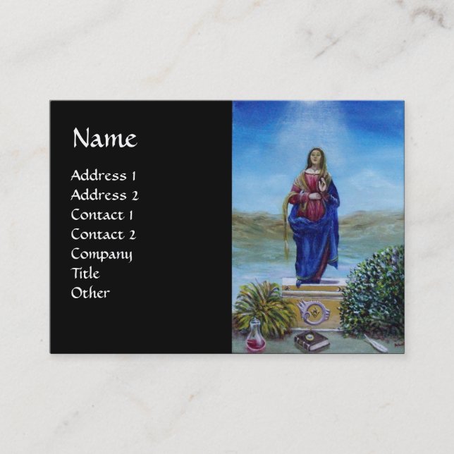 UNSER LADY OF LIGHT Madonna of Immaculate Concepti Visitenkarte (Vorderseite)