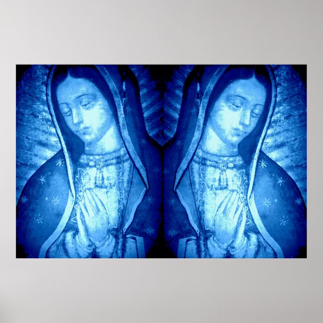 UNSER LADY VON GUADALUPE BLUE POSTER (Vorne)