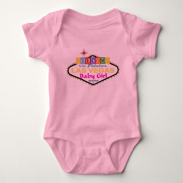 Unser Las Vegas Baby Girl Säugling Strampler (Vorderseite)