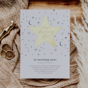 Unser leuchtender Star zum Geburtstag - Gold Folieneinladung