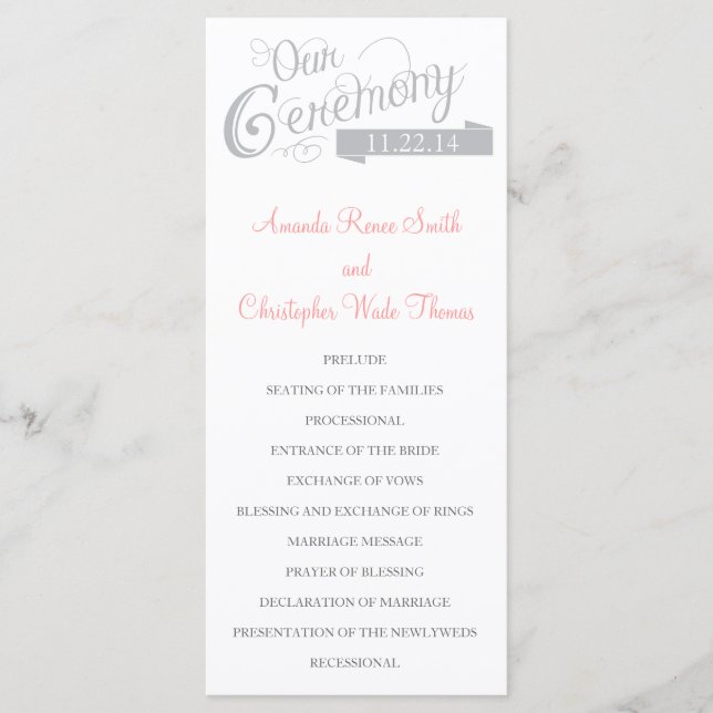 Unser Liebe Story Wedding Programm (Vorderseite)