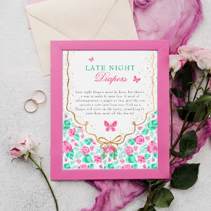 Unser Liebling Late Night Diapers Game Sign Poster