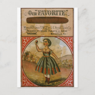 Unser Lieblings-Tabak im Vintage-Stil Postkarte