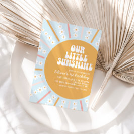 Unser Little Sunshine boho blumengeschmückten erst Einladung