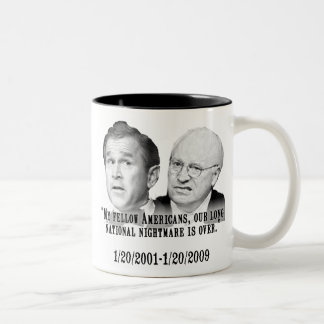 Unser nationaler Albtraum ist vorbei Zweifarbige Tasse
