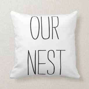 "Unser Nest" Rae Dunn inspiriertes Kissen