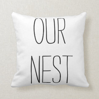 "Unser Nest" Rae Dunn inspiriertes Kissen
