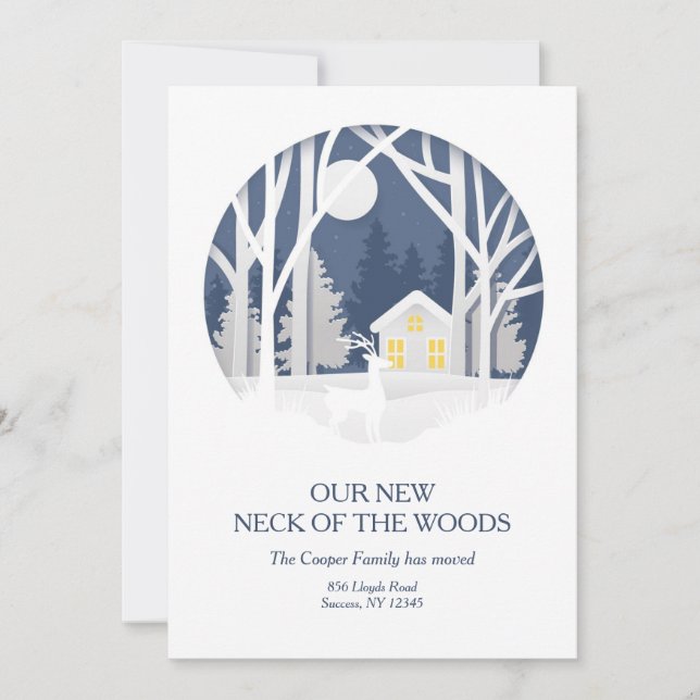 Unser neuer Nacken der Woods Moving Ankündigung (Vorderseite)