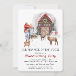 Unser neuer Nacken des Woods Housewarming-Party Einladung