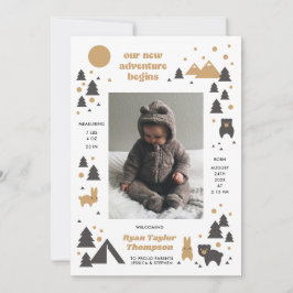 Unser neues Abenteuer Moderne Geburtsankündigung Einladung
