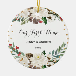 Unser neues Weihnachtsfest in der Zuhause Keramik Ornament