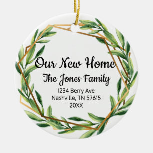 Unser neues Zuhause Floral Ornament New Zuhause Gi