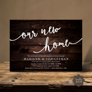 Unser neues Zuhause-Party, Rustic Housewarming Einladung