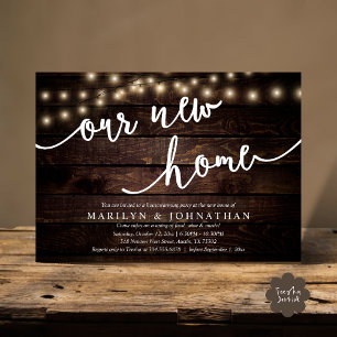 Unser neues Zuhause-Party, Rustic Housewarming Einladung