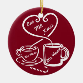 Unser Nth Weihnachten Keramikornament