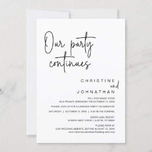 Unser Party geht weiter, Hochzeitsessen Einladung
