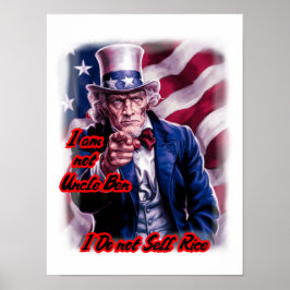 Unser patriotischer Onkel Sam auf einem Poster