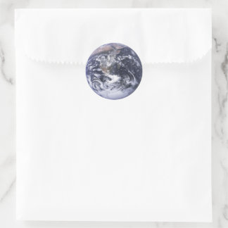 Unser Planet Erde Runder Aufkleber