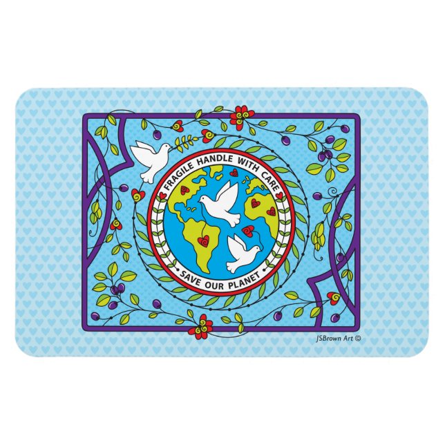 Unser Planet_Flexible Magnet 6" x 4" gerettet (Horizontal)