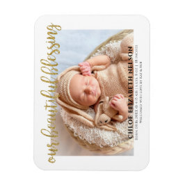 Unser schöner Segen Eleganter Gold Glitzer Baby Magnet