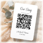Unser Song QR Code | Personalisierter Keepsake Magnet<br><div class="desc">"Unser Song Keepake Magnet" - eine einzigartige und persönliche Art, diese besondere Melodie für immer zu schätzen. Der Magnet mit einem weißen Hintergrund und einem eleganten schwarzen Skript kann personalisiert werden, indem er einen ganz eigenen QR-Link zu Ihrem Lieblings-Liebe-Lied hinzufügt. Scannen Sie einfach den Code und erleben Sie Erinnerungen nach...</div>