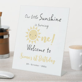 Unser Sonnenschein macht einen Niedliche Geburtsta Sockelschild