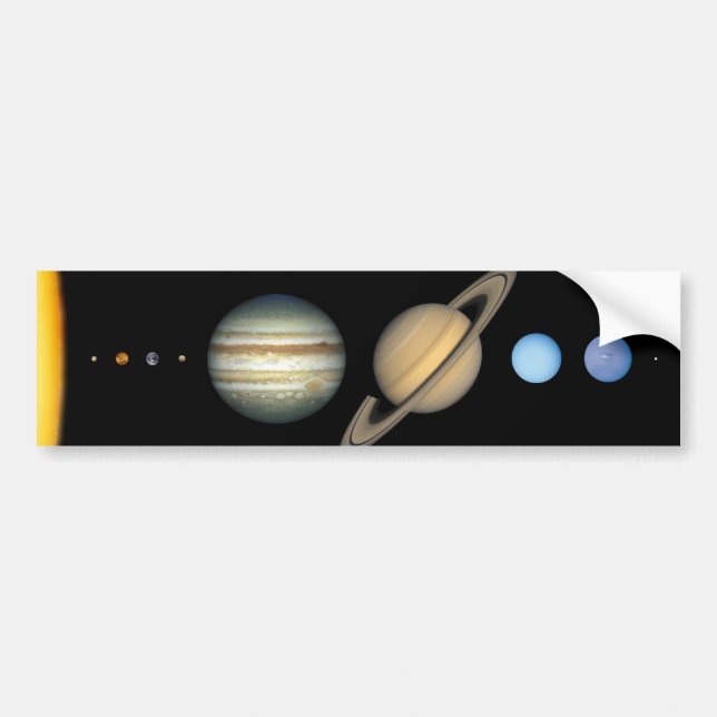Unser Sonnensystem Autoaufkleber (Vorne)