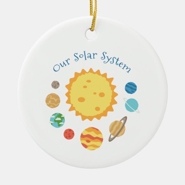 Unser Sonnensystem Keramik Ornament (Vorne)