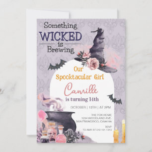 Unser spoktacular Mädchen Halloween Einladung
