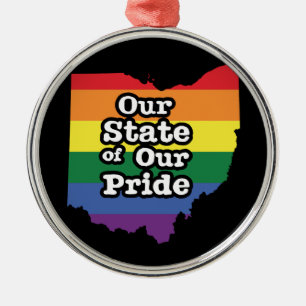 Unser Staat Ohio Ornament Aus Metall