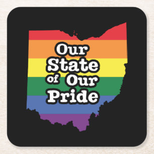 Unser Staat  Ohio Rechteckiger Pappuntersetzer