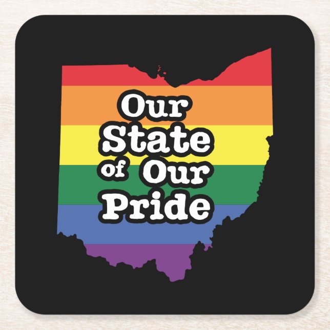 Unser Staat| Ohio Rechteckiger Pappuntersetzer (Vorderseite)