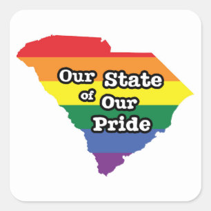 Unser Staat  South Carolina Quadratischer Aufkleber
