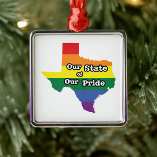 Unser Staat  Texas Ornament Aus Metall