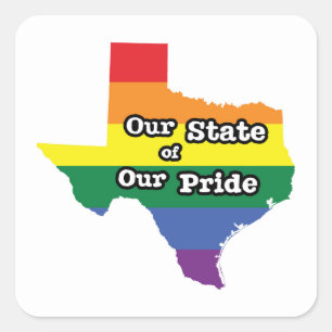 Unser Staat  Texas Quadratischer Aufkleber