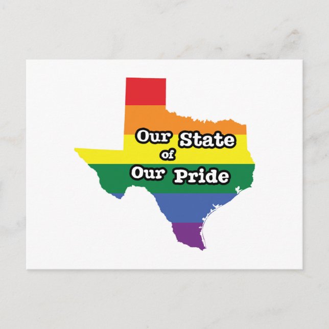 Unser Staat unseres Stolzes | Texas Postkarte (Vorderseite)