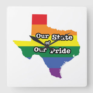 Unser Staat unseres Stolzes   Texas Quadratische Wanduhr
