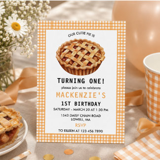 Unser Süsse Pie's 1. Geburtstag Einladung